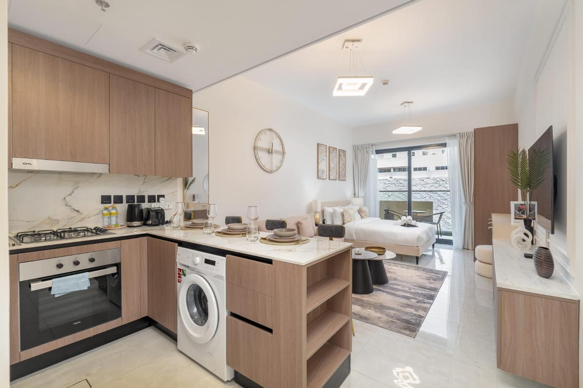 Apartmán A Hassle-Free Living Studio Dubaj Exteriér fotografie